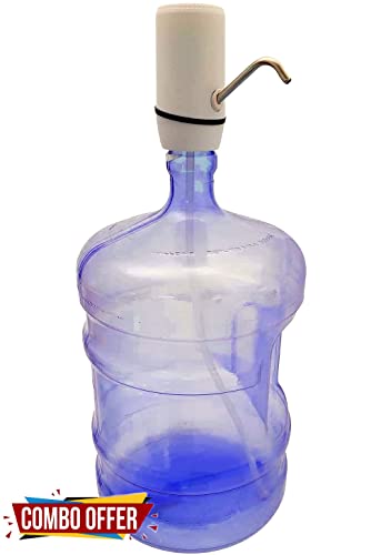 Water Bottle 5 Gallon and Electric Pump Dispenser Spout USB Rechargeable - Complete Bundle Set