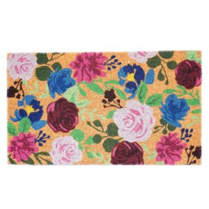 calloway mills 107341729 boho flowers doormat (17" x 29")