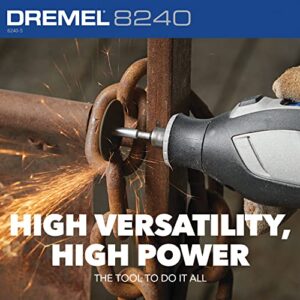 Dremel 8240 12V Cordless Rotary Tool Kit with Variable Speed and Comfort Grip - Includes 2AH Battery Pack, Charger, 5 Accessories & Wrench, Tool Fabric Carry Bag, and Instruction Manual