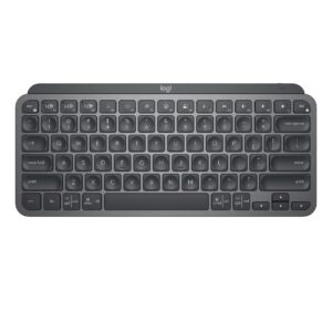 logitech mx keys mini minimalist wireless illuminated keyboard, compact, bluetooth, backlit, usb-c, compatible with apple macos, ios, windows, linux, android, metal build - graphite (renewed)