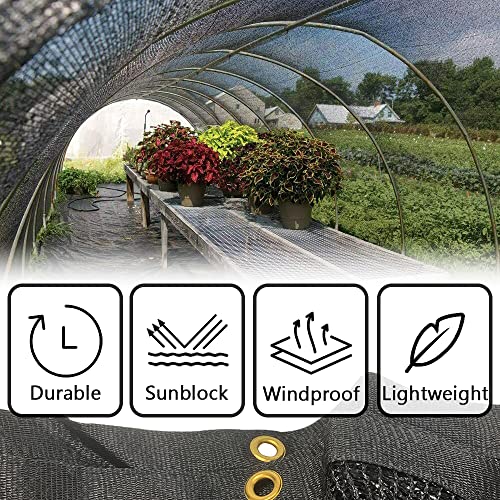 JUNKOGO Shade Cloth,8'x10',40% Black Sun Mesh UV Resistant Net with Brass Grommets for Garden Plant Cover,Greenhouse