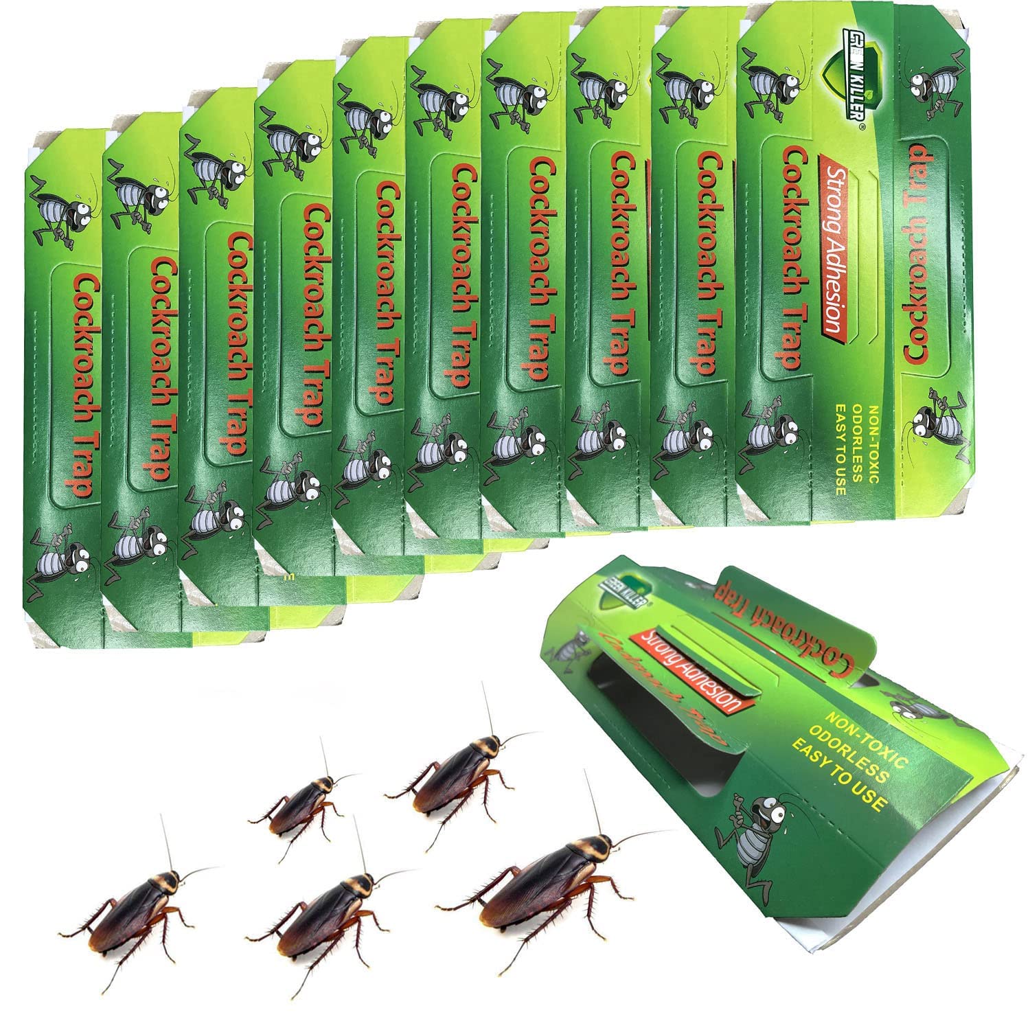 Cockroach Trap Roach Killer Indoor Home Non-Toxic Sticky Trap Bug Glue Trap for Roach, Ants, Spiders, Bugs, Beetles, Crickets