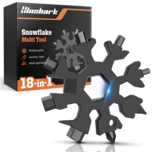 hinshark gifts for men, 18-in-1 snowflake multitool, birthday gifts for him, cool camping gadgets tools for men, mens gifts for dad, boyfriend, husband, fathers day gift from daughter