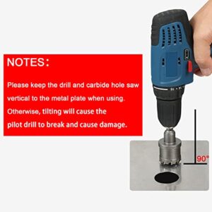 Mollom Heavy Duty Carbide Hole Saw, Hole Cutter cuts Stainless Steel, mild Steel, Iron, Copper, Brass, Plastic (3'' 76mm)