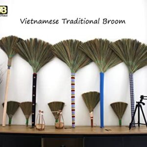 NDP78 Vietnamese Traditional Broom - Choi Dot Sweeps Away Everything Such as Dog Hair, Small dust and Does not Scratch Wooden Floors , Easy to Handle, Product Made from Natural, 39.5 x 8 x 1.5 inches