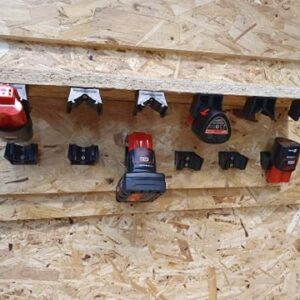 StealthMounts Milwaukee M12 Battery Holder - 6 Pack | Milwaukee Battery Holder M12 | 12V Milwaukee Battery Storage | M12 Milwaukee Battery Mount | Milwaukee Wall Mount| Made in The UK