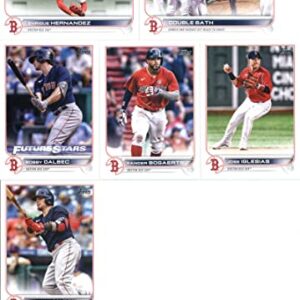 2022 Topps Series 1 Boston Red Sox Team Set of 15 Cards: Bobby Dalbec(#7), Xander Bogaerts(#8), Jose Iglesias(#15), Christian Vazquez(#63), Connor Wong(#66), Travis Shaw(#88), Enrique Hernandez(#90), Hunter Renfroe(#174), J.D. Martinez(#182), Jarren Duran
