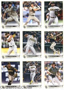 2022 topps series 1 san diego padres team set of 12 cards: tommy pham(#16), ryan weathers(#70), fernando tatis jr.(#100), san diego padres(#124), fernando tatis jr.(#125), ivan castillo(#140), ha-seong kim(#188), jake arrieta(#214), joe musgrove(#266), er