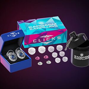 Eargasm Clicks Earplugs for Concerts Musicians Motorcycles Noise Sensitivity Conditions and More (Ear Plugs Come in Premium Gift Box Packaging)