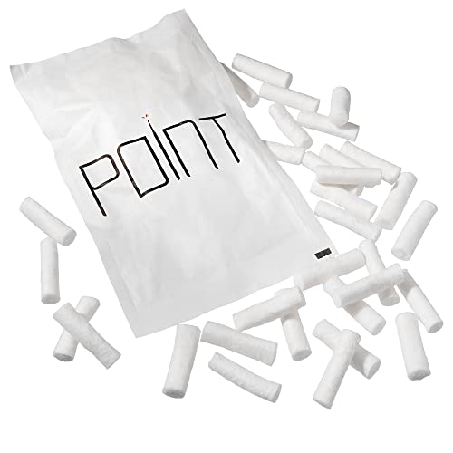 Point Cotton Nosebleed Plugs - Extra Absorbent Blood Clotting Cotton Rolls for The Nose (50 Count)