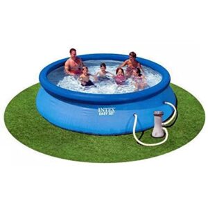 Intex 12 Foot by 30 Inch Easy Set Inflatable Above Ground Swimming Pool with 530 GPH Krystal Clear Filter Pump for Children and Adults, Blue