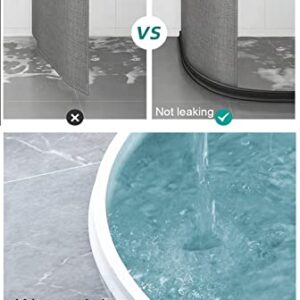 3" High Shower Water Splash Guard 67 Inch Collapsible Shower Threshold Water Dam Barrier Shower Dam Water Stopper To Keep Water In Shower Splash Guard For Walk In Shower Water Guard (5.6Ft）