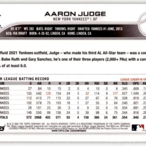 2022 Topps #99 Aaron Judge NM-MT Yankees