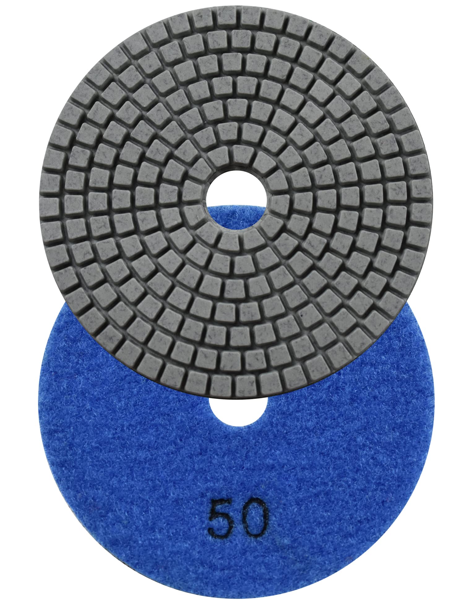 Konfor Diamond Polishing Pads Wet Buff 4 Inch 7-Step Hook And Loop for Sanding Stone Marble Granite