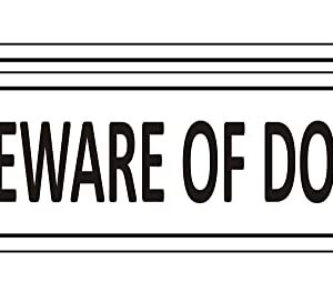 Beware of Dog Sign, (2 Pack) Metal Dog Signs for Fence, 10" x 3.5" Aluminum Dog Warning Sign Outdoor, Rust Free Dog Gate Sign, Guard Dog Sign for House