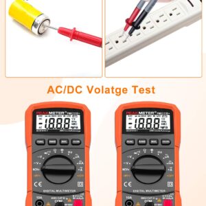 Auto-Ranging Digital Multimeter, AC/DC Amp Ohm Voltage Test Meter with Resistance, Continuity, Capacitance, Frequency and Diode Test; Multi Tester with Backlit Display, Data Hold and NCV