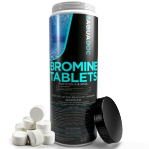 spa bromine tablets for hot tub, 1.5lbs - spa sanitizing bromine for hot tubs & spa bromine tablets - recommended hot tub bromine sanitizer by aquadoc
