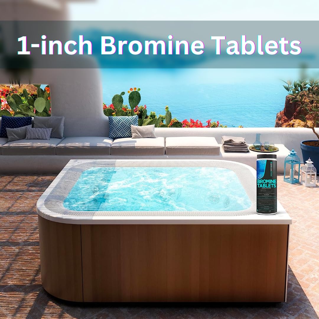 Spa Bromine Tablets for Hot tub, 1.5lbs - Spa Sanitizing Bromine for Hot Tubs & Spa Bromine Tablets - Recommended Hot Tub Bromine Sanitizer by AquaDoc