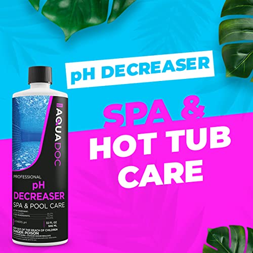 AquaDoc pH Decreaser - pH Down for Hot Tub Spa - Hot Tub Chemicals pH Decreaser pH For Hot Tub And Spa - Spa Down And pH Minus Chemicals - for Indoor & Outdoor Hot Tub Maintenance - Hot Tub pH Reducer