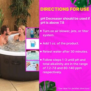 AquaDoc pH Decreaser - pH Down for Hot Tub Spa - Hot Tub Chemicals pH Decreaser pH For Hot Tub And Spa - Spa Down And pH Minus Chemicals - for Indoor & Outdoor Hot Tub Maintenance - Hot Tub pH Reducer