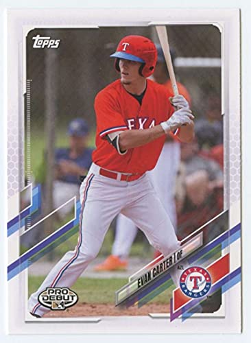 2021 Topps Pro Debut #PD-29 Evan Carter AZL Rangers RC Rookie Baseball Trading Card