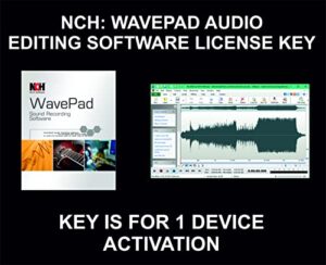 wavepad audio editing software, key, for 1 device, for pc and laptop