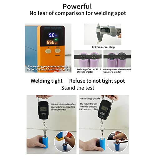 Pulses Spot Welder, Aluminum Alloy 11.6KW Power Large Capacity Low Power Consumption AC100‑240V Pulse Welding Machine for Battery Pack Maintenance(U.S. regulations)