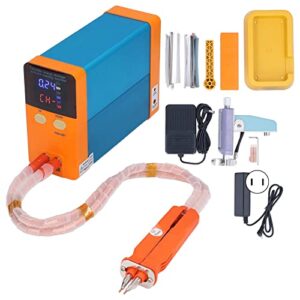 Pulses Spot Welder, Aluminum Alloy 11.6KW Power Large Capacity Low Power Consumption AC100‑240V Pulse Welding Machine for Battery Pack Maintenance(U.S. regulations)