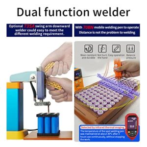 Pulses Spot Welder, Aluminum Alloy 11.6KW Power Large Capacity Low Power Consumption AC100‑240V Pulse Welding Machine for Battery Pack Maintenance(U.S. regulations)