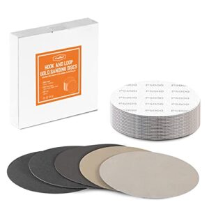 20 pack 6 inch sanding discs hook and loop, waterproof assorted grits silicon carbide sanding discs for random orbital sander (1000-5000 grit)