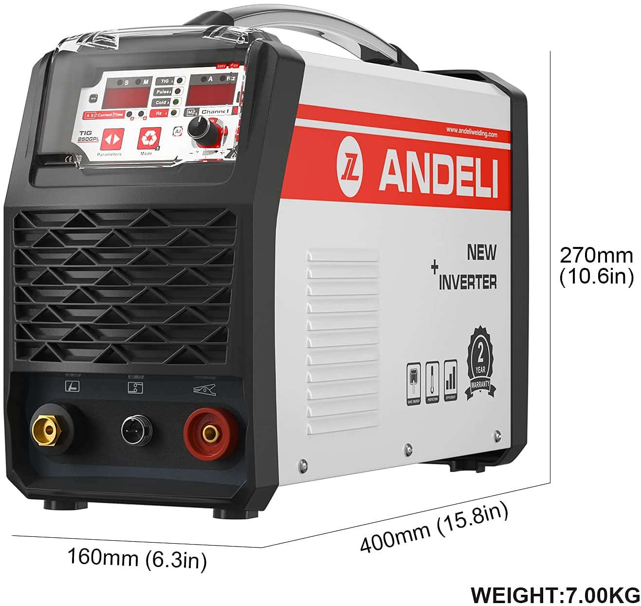 ANDELI 180Amp Cold Welding Machine 110V/220V, Intelligent Precision Cold Welder With IGBT Digital Inverter, TIG/COLD/PULSE 3 in 1 Small Household TIG Welding