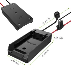 Power Wheel Adapter with Fuse & Switch, Secure Battery Adapter for Greenworks 40V Lithium Battery, with 12 Gauge Wire, Good Power Convertor for DIY Ride On Truck, Robotics, RC Toys and Work Lights