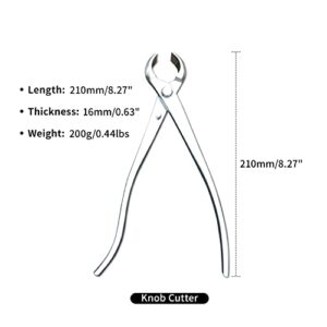 YUEWO Bonsai Tool Kit 5 Pcs 8" Master's Grade for Bonsai Tree with Jin Pliers, Root Cutter, Knob Cutter Concave, Long Handle Scissors, Root Pruning Scissors