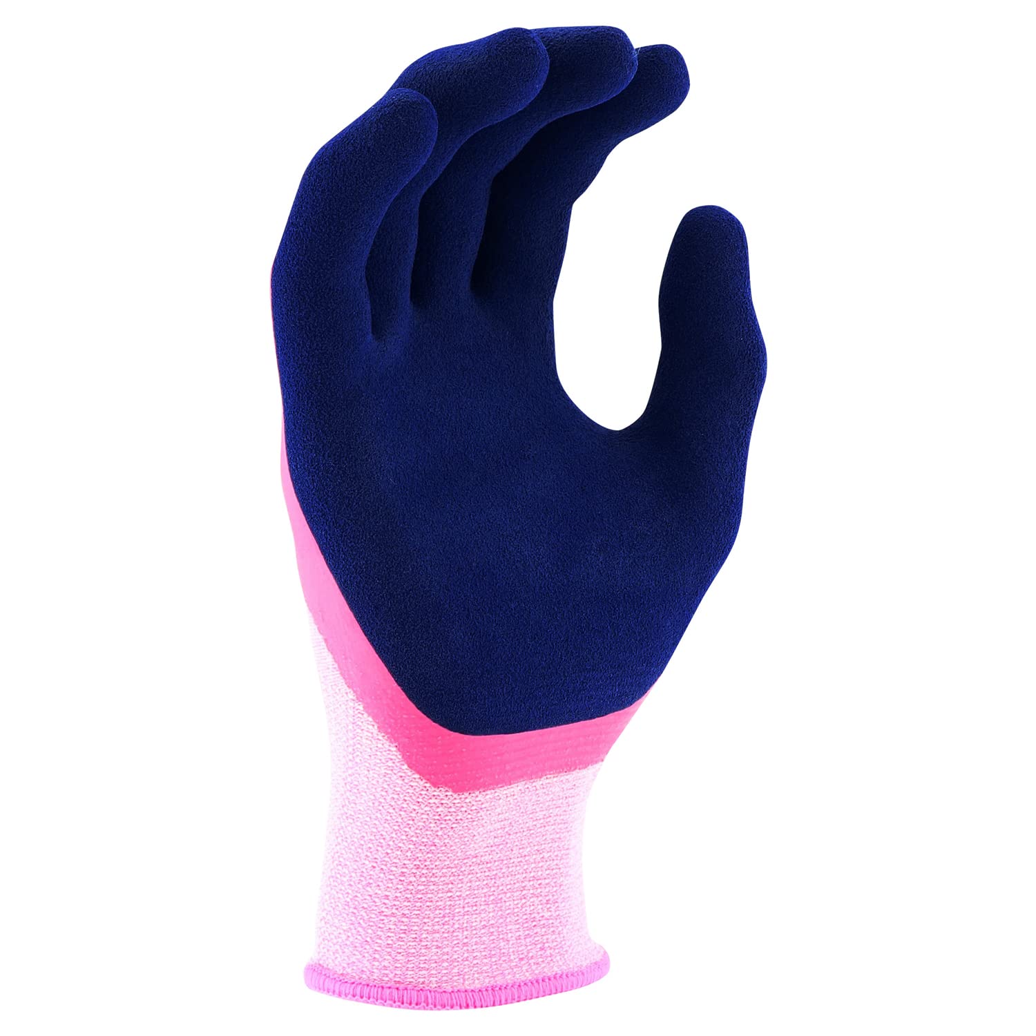 Miracle Gro Women's Double Dipped Sandy Foam Latex Gardening Work Gloves, Water Resistant, Excellent Grip, Durable, Pink/Purple, Small, (MG30605/WSM)