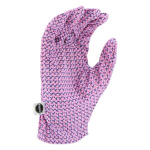 Miracle Gro Women's Canvas Back Dotted Palm Gardening Work Gloves, Breathable Backing, Strong Grip, Shirred Elastic Wrist, Purple/Pink, Medium, (M56111/WML)