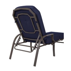 Kozyard Maya Chaise Lounge - Outdoor Patio Recliner Chair, Comfortable Patio Lounge Chair, Elegant Chaise Lounge Chair for Relaxation, Perfect Outdoor Recliner Chair (Navy Blue)