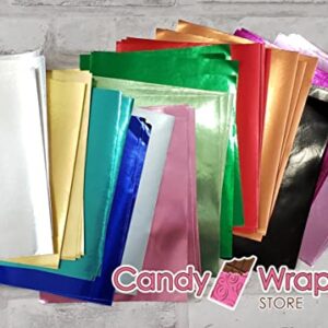 Candy Bar Foil for Overwrapping Chocolate Candy Bars - Silver