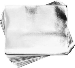 candy bar foil for overwrapping chocolate candy bars - silver