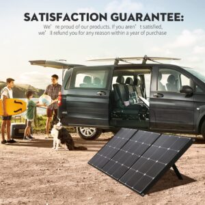 Portable Solar Panels for Power Station, 200 Watt Foldable Solar Panel Kit with MC-4 to XT60 for Power Bank Charging, IP55 Waterproof, Camping Accessories, Solar Generator, RV Accessories by VCUTECH