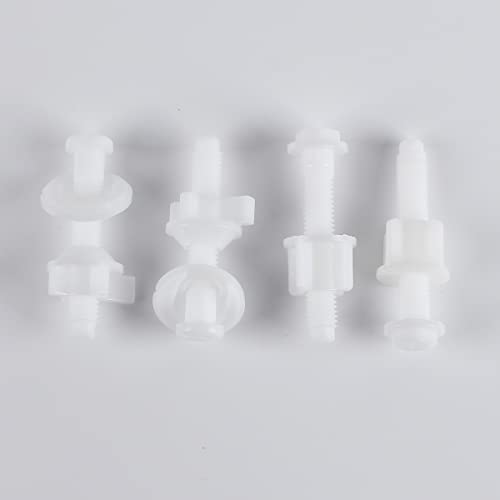 Toilet Seat Parts kit Including Screw and Nut for Top Mount Toilet Seat Hinges, Toilet Seat Screws Bolts Replacement Plastic