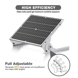 Allto Solar 20W 30W Adjustable Solar Panel Tilt Mount Mounting Bracket with Durable Stainless Steel Tilt Legs + 5 Precise Hole Placement for RV, Roof, Boat, Shed, Any Off-Grid Solar Systems