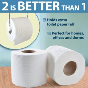 TP Buddy The 2-in-1 Toilet Paper Roll Holder - Works with Any Size Roll - Bathroom Accessories – Extra Roll – Double Capacity Toilet Tissue Dispenser -White