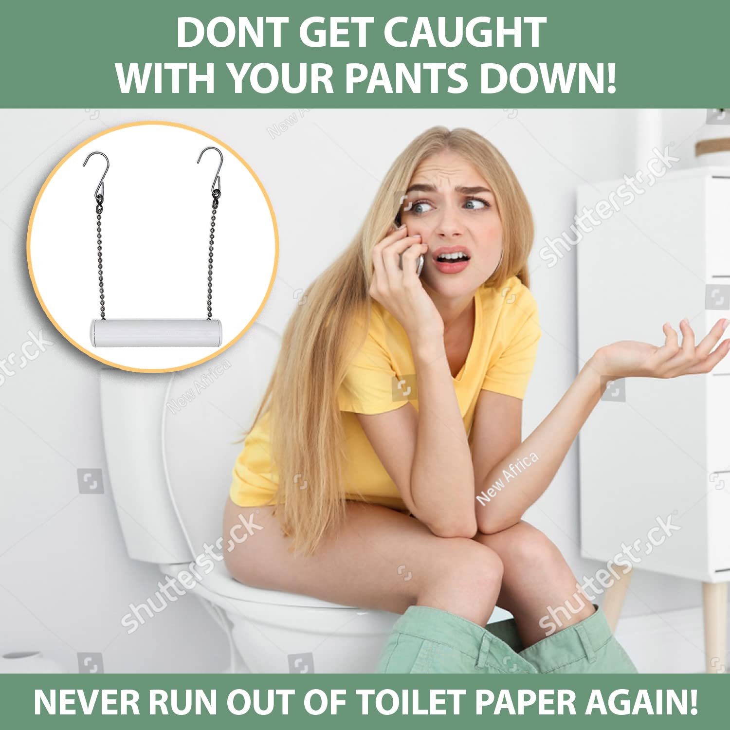 TP Buddy The 2-in-1 Toilet Paper Roll Holder - Works with Any Size Roll - Bathroom Accessories – Extra Roll – Double Capacity Toilet Tissue Dispenser -White