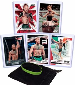 conor mcgregor ufc cards (5) assorted trading card bundle