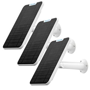 [updated version] 4w solar panel charging compatible with eufycam 2c/2c pro/2/2 pro / e20 / e40 / e, with 13.1ft waterproof charging cable, ip65 weatherproof,includes secure wall mount(3-pack)
