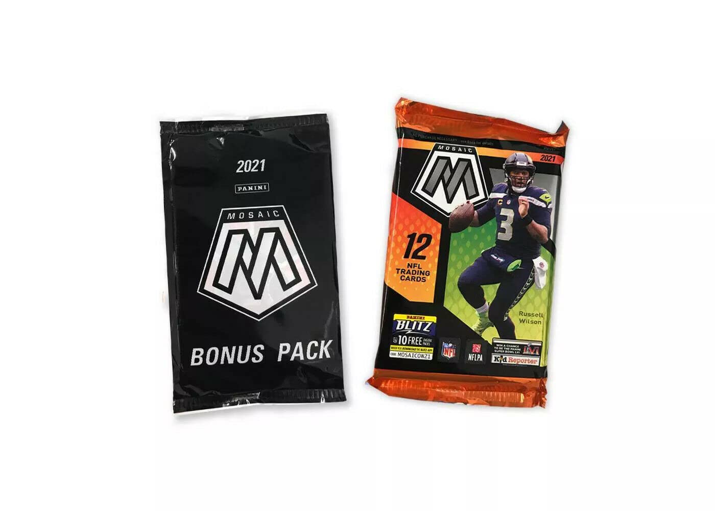 2021 Mosaic Football Trading Cards Cello Pack (15 Cards)