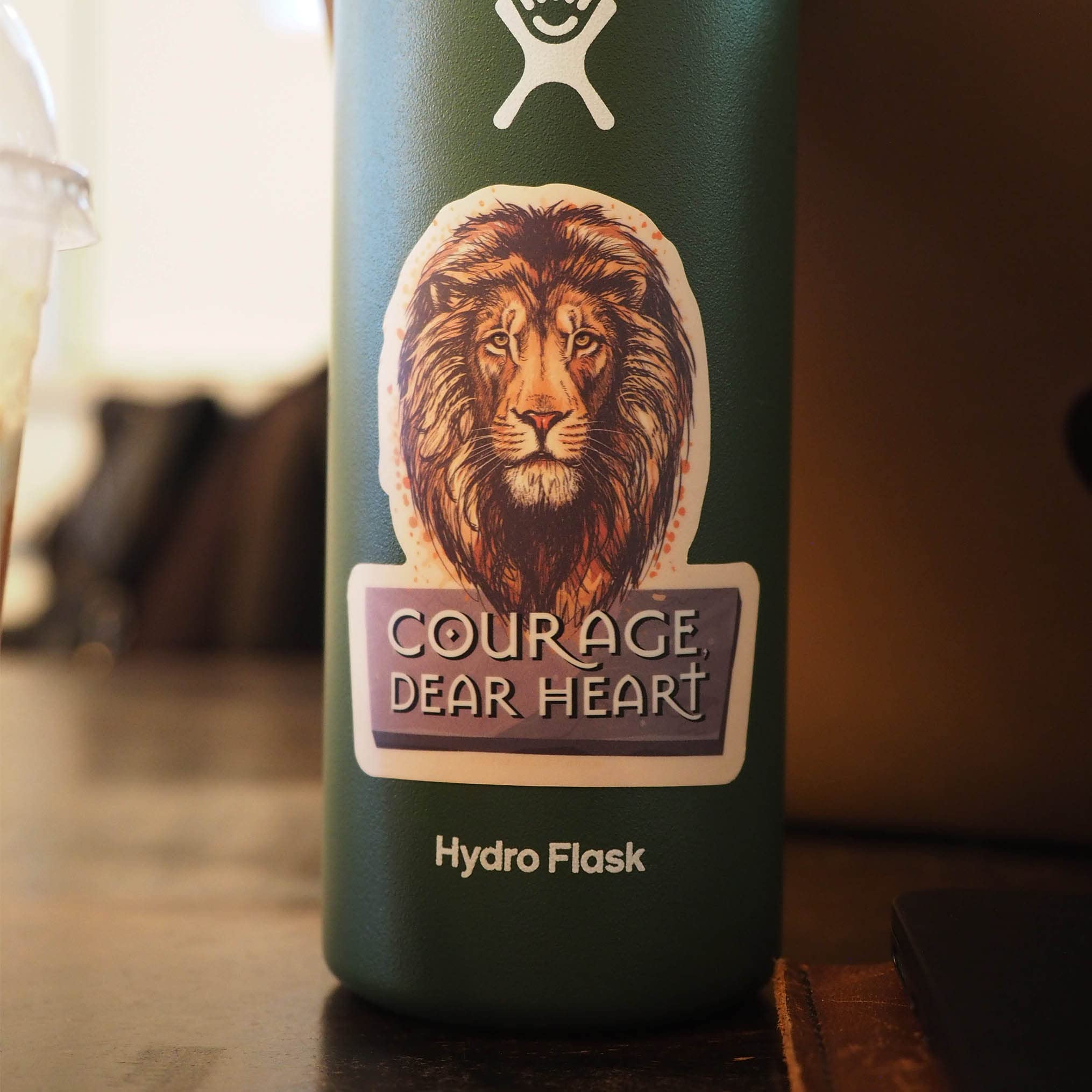 Courage Dear Heart Aslan Quote Sticker - CS Lewis Sticker for Hydroflask - Narnia Laptop Decals - Christian Book Lover Gift - Fantasy Literature Great Quotes