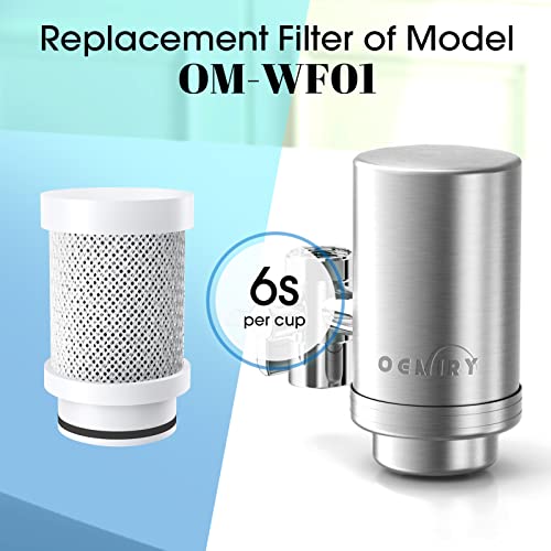 OEMIRY Replacement Filters for OM-WF01 Faucet Water Filter, Last Up to 6 Months (Pack of 2)