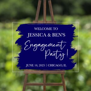 Personalized Welcome To Engagement Party Sticker, Engagement Party Decorations, Decal for Engagement Sign, Several Sizes & Colors, DECAL ONLY