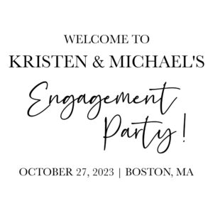 Personalized Welcome To Engagement Party Sticker, Engagement Party Decorations, Decal for Engagement Sign, Several Sizes & Colors, DECAL ONLY